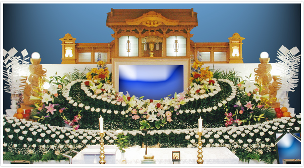 約110万での生花祭壇例
