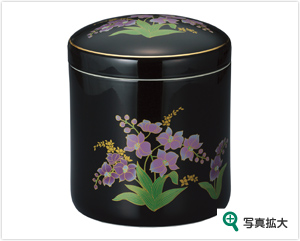 花柄　黒胡蝶蘭